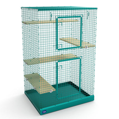 Chinchilla Mansion Teal Chinchilla Cage - Handmade in the USA!